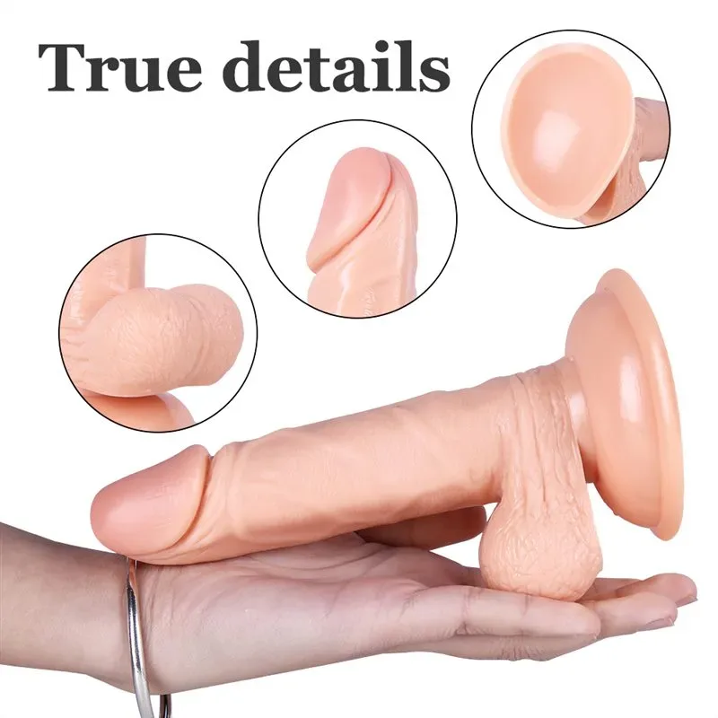 6.5 IN Small Pronounced Head PVC Dildo for Beginner 2 6.5 IN Small Pronounced Head PVC Dildo for Beginner 2