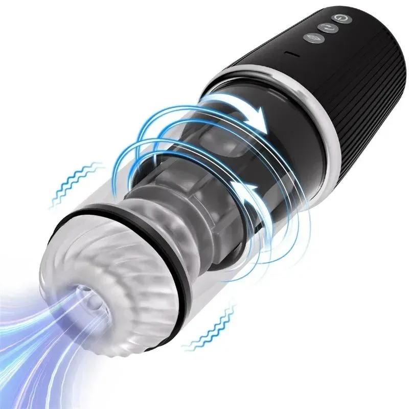 3D Realistic Texture Rotating Sucking Male Deep Throat Masturbator - Image 1