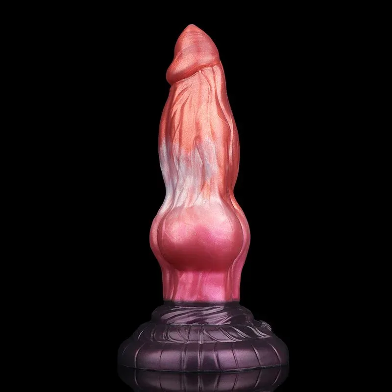 8 Inch Fantasy Dog Knot Dildo Suction Cup Silicone Animal Sex Toy 7 8 Inch Fantasy Dog Knot Dildo Suction Cup Silicone Animal Sex Toy 7