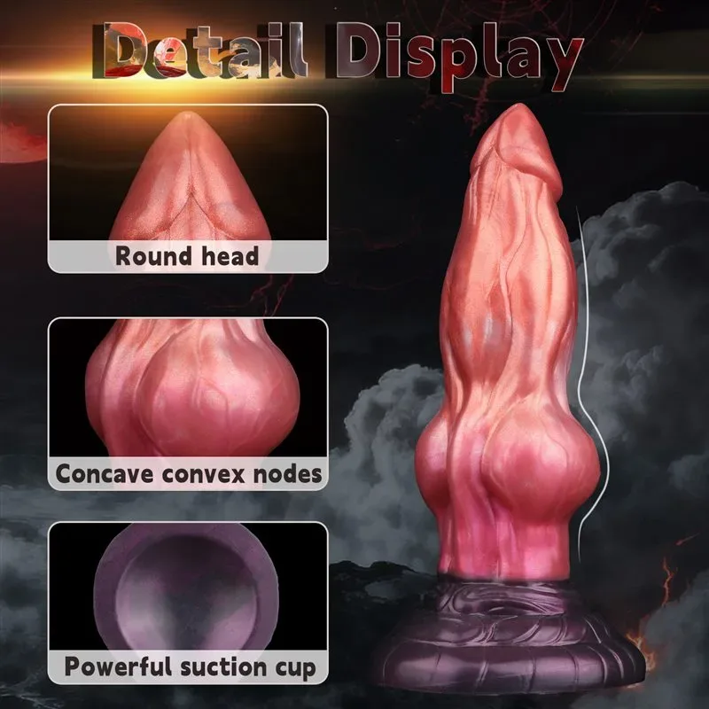 8 Inch Fantasy Dog Knot Dildo Suction Cup Silicone Animal Sex Toy 2 8 Inch Fantasy Dog Knot Dildo Suction Cup Silicone Animal Sex Toy 2