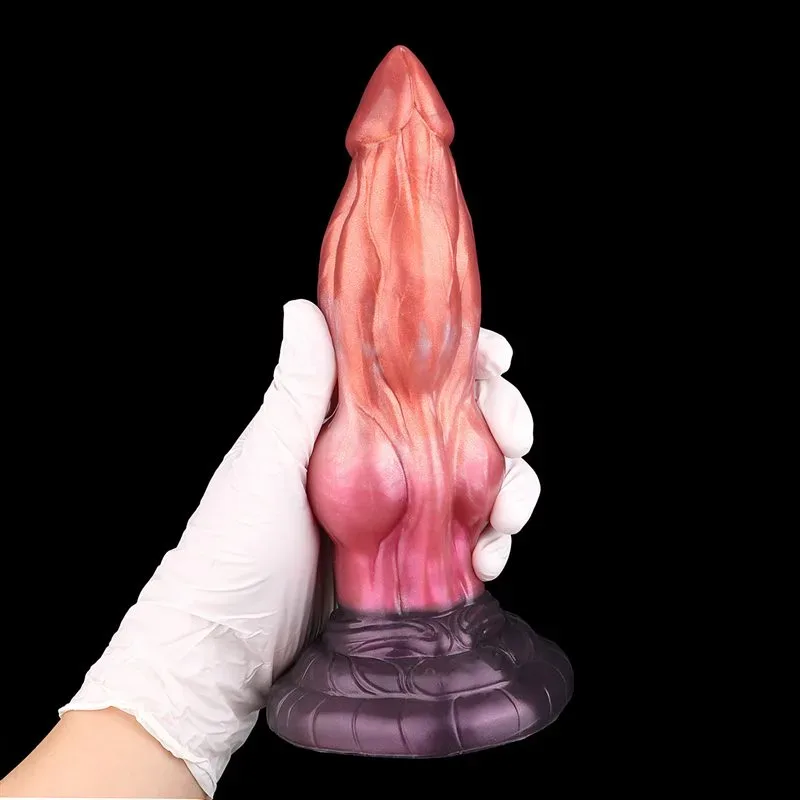8 Inch Fantasy Dog Knot Dildo Suction Cup Silicone Animal Sex Toy 10 8 Inch Fantasy Dog Knot Dildo Suction Cup Silicone Animal Sex Toy 10