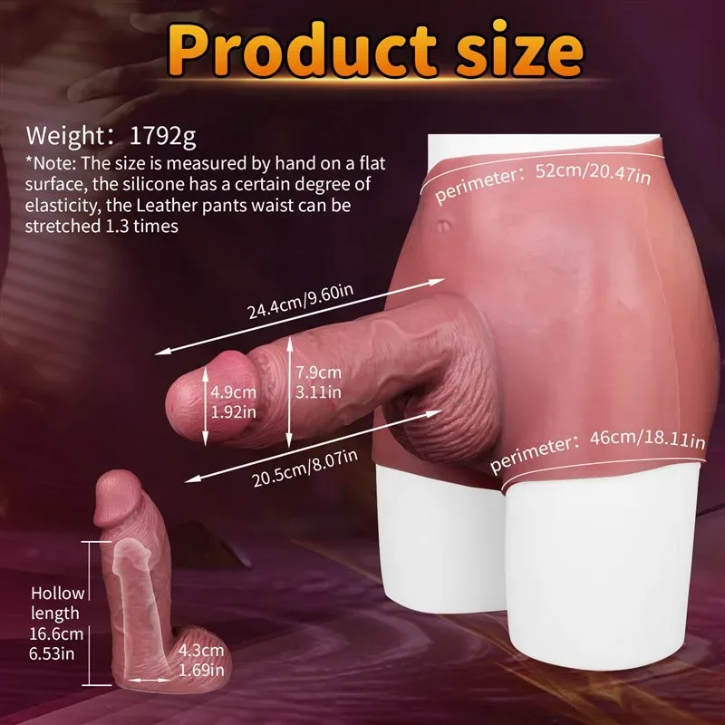 Wearable Big Fat Hollow Dildo Sleeve Silicone Realistic Penis Pant 1 Wearable Big Fat Hollow Dildo Sleeve Silicone Realistic Penis Pant 1