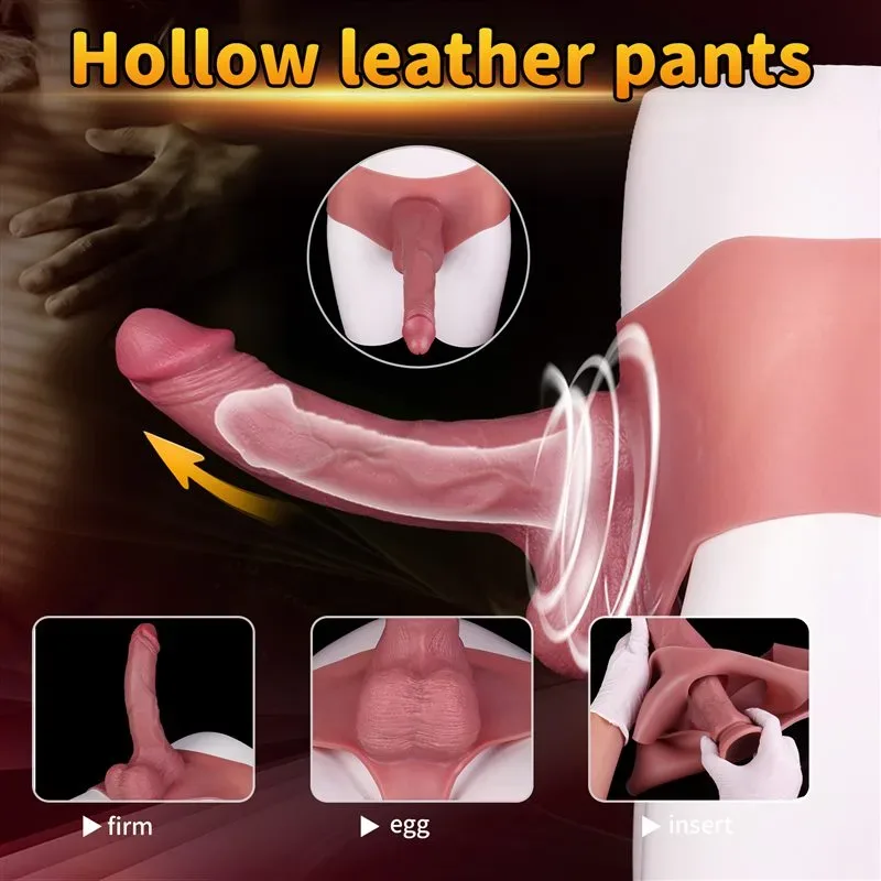 Wearable Real Skin Feel Hollow Penis Pant Silicone Big Cock Sleeve 2 Wearable Real Skin Feel Hollow Penis Pant Silicone Big Cock Sleeve 2