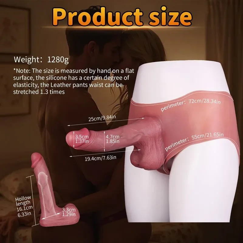 Wearable Real Skin Feel Hollow Penis Pant Silicone Big Cock Sleeve 1 Wearable Real Skin Feel Hollow Penis Pant Silicone Big Cock Sleeve 1