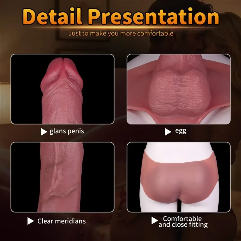 Wearable Real Skin Feel Hollow Penis Pant Silicone Big Cock Sleeve 4 Wearable Real Skin Feel Hollow Penis Pant Silicone Big Cock Sleeve 4