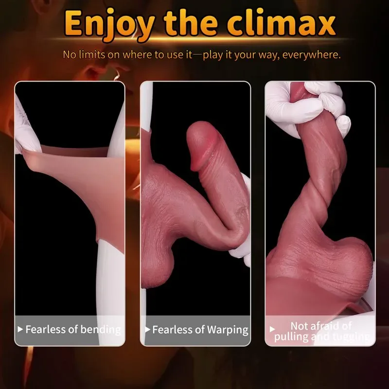 Wearable Real Skin Feel Hollow Penis Pant Silicone Big Cock Sleeve 5 Wearable Real Skin Feel Hollow Penis Pant Silicone Big Cock Sleeve 5