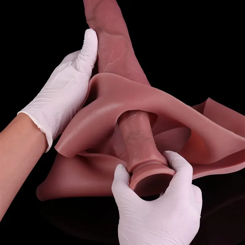 Wearable Real Skin Feel Hollow Penis Pant Silicone Big Cock Sleeve 10 Wearable Real Skin Feel Hollow Penis Pant Silicone Big Cock Sleeve 10
