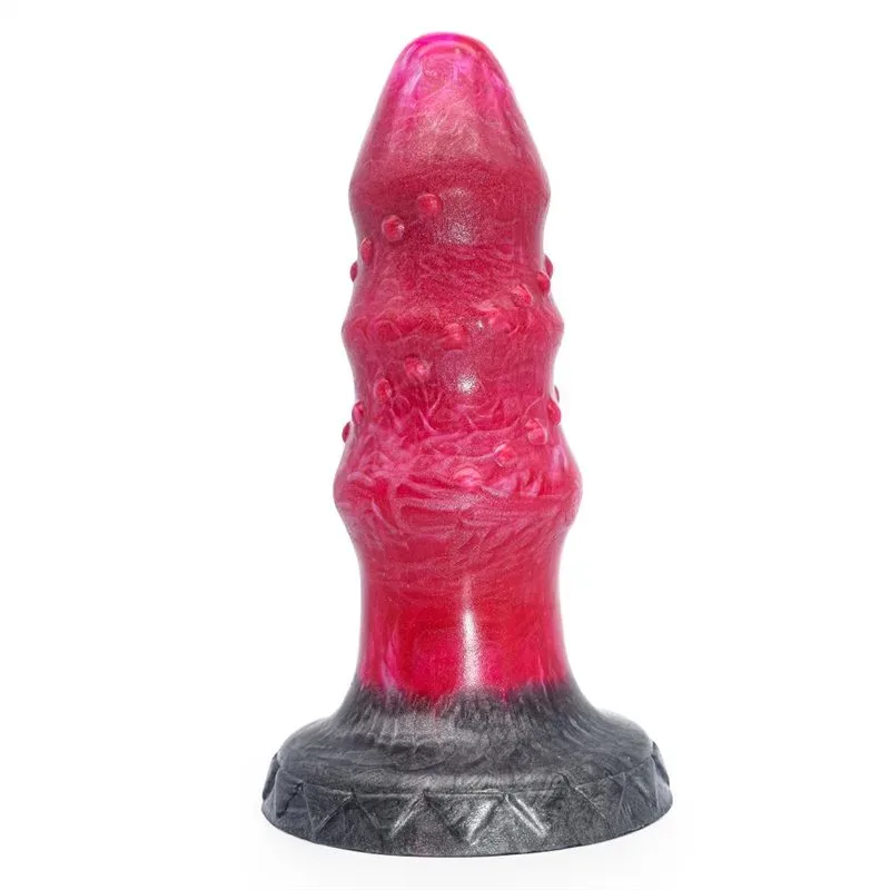 butt plug (1) 7 Inch Liquid Silicone Beaded Anal Dildo Butt Plug - Image 1