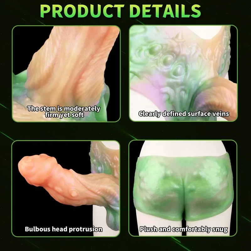 Colors Dragon Hollow Dildo Sleeve Silicone Penis Pant 5 Colors Dragon Hollow Dildo Sleeve Silicone Penis Pant 5