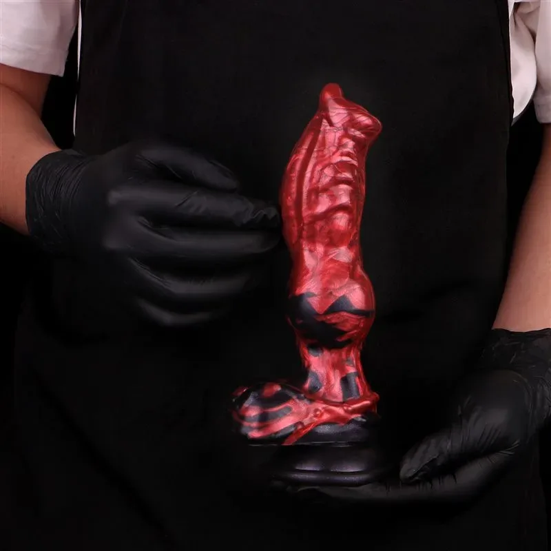 8.2 Inch Silicone Dog Knot Dildo Realistic Animal Penis Toy 2 8.2 Inch Silicone Dog Knot Dildo Realistic Animal Penis Toy 2