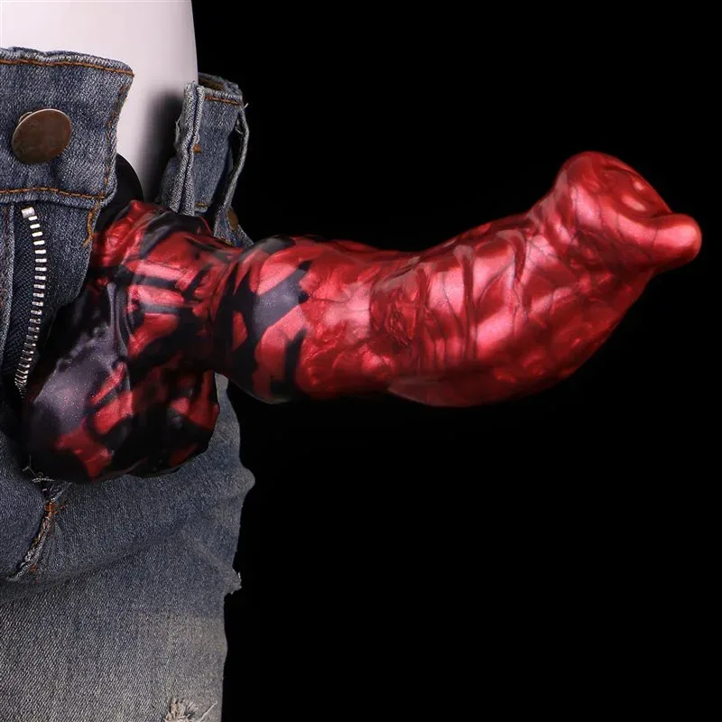 8.2 Inch Silicone Dog Knot Dildo Realistic Animal Penis Toy 3 8.2 Inch Silicone Dog Knot Dildo Realistic Animal Penis Toy 3