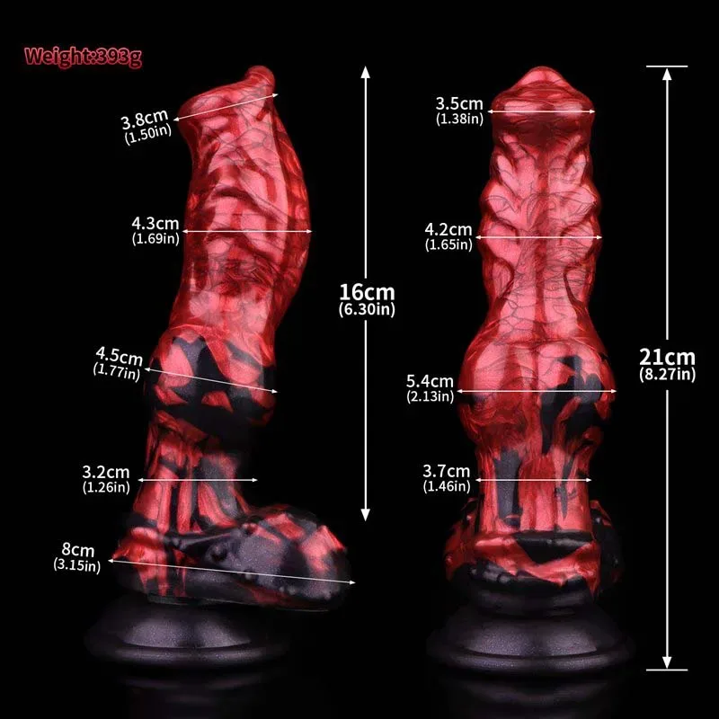 8.2 Inch Silicone Dog Knot Dildo Realistic Animal Penis Toy 1 8.2 Inch Silicone Dog Knot Dildo Realistic Animal Penis Toy 1