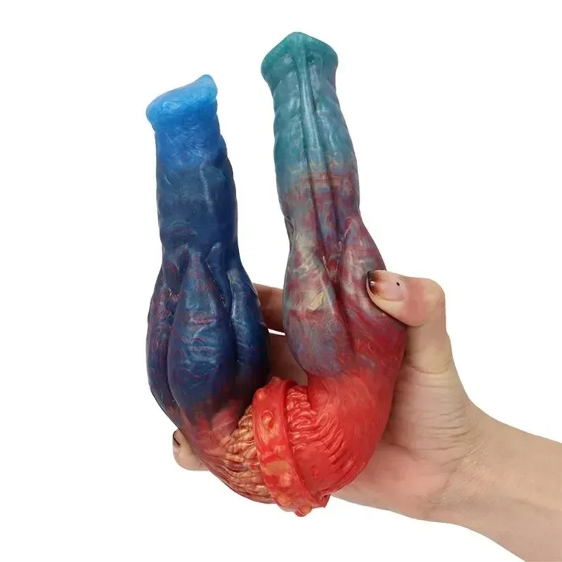 double dildo (1) 14 IN Fantasy Double Ended Dog Knot Dildo for Lesbian - Image 1