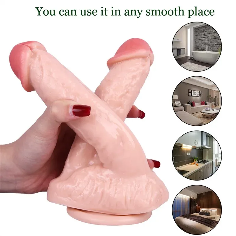 8 IN Suction Cup Double Mushroom Head Dildo 4 8 IN Suction Cup Double Mushroom Head Dildo 4