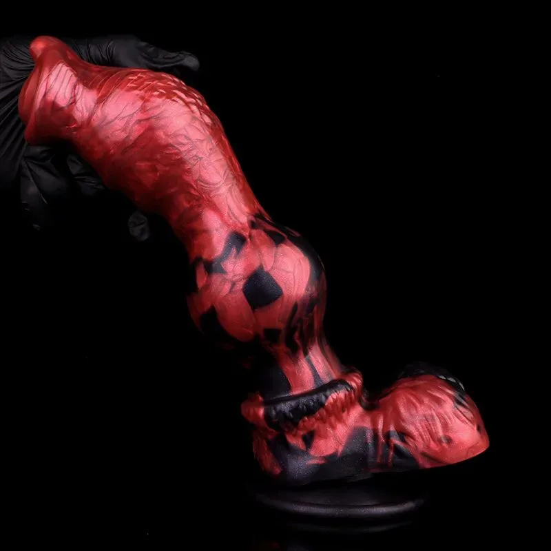 9.2 Inch Huge Double Knots Dog Dildo Silicone Wolf Animal Penis 7 9.2 Inch Huge Double Knots Dog Dildo Silicone Wolf Animal Penis 7