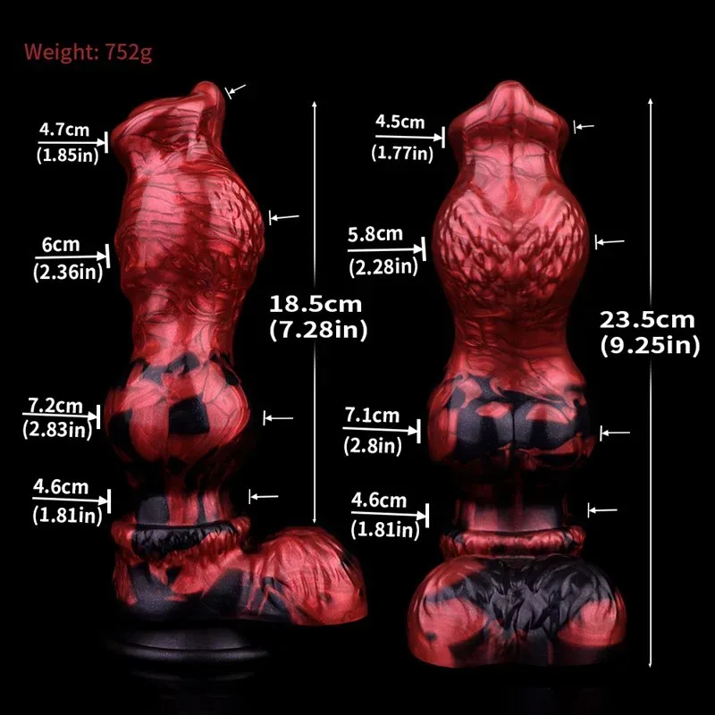 9.2 Inch Huge Double Knots Dog Dildo Silicone Wolf Animal Penis 1 9.2 Inch Huge Double Knots Dog Dildo Silicone Wolf Animal Penis 1