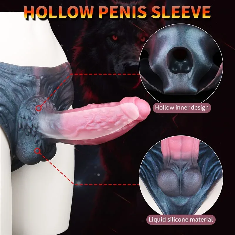 Wearable Barbed Hollow Penis Pant Fantasy Silicone Cock Sleeve 3 Wearable Barbed Hollow Penis Pant Fantasy Silicone Cock Sleeve 3