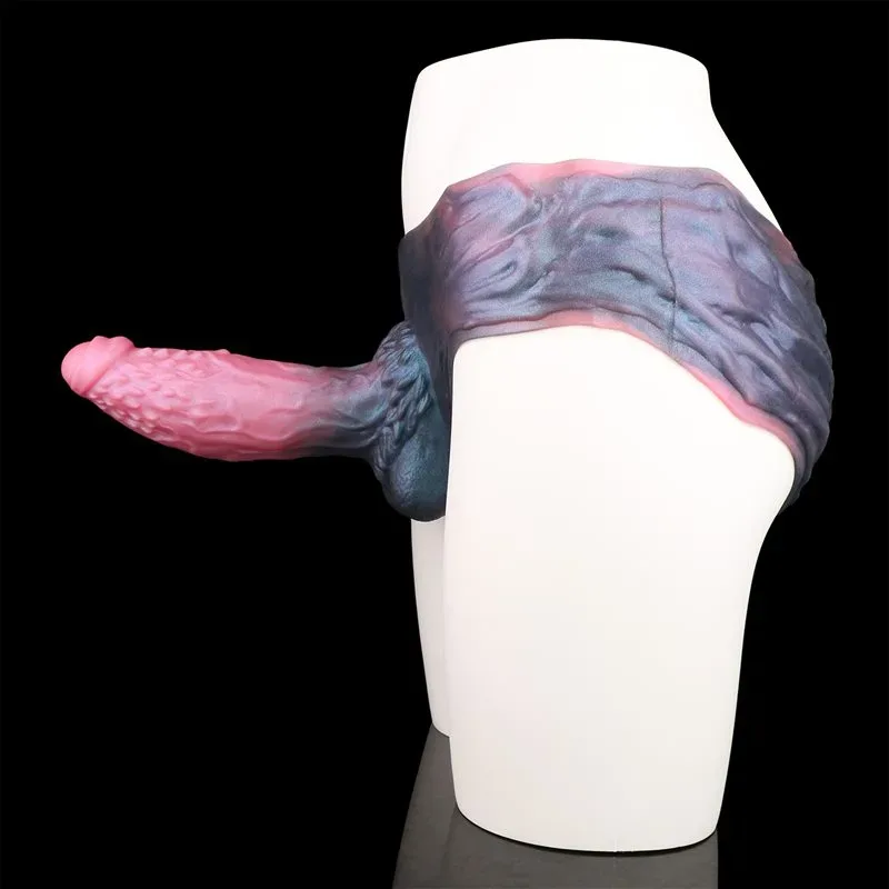 Wearable Barbed Hollow Penis Pant Fantasy Silicone Cock Sleeve 7 Wearable Barbed Hollow Penis Pant Fantasy Silicone Cock Sleeve 7