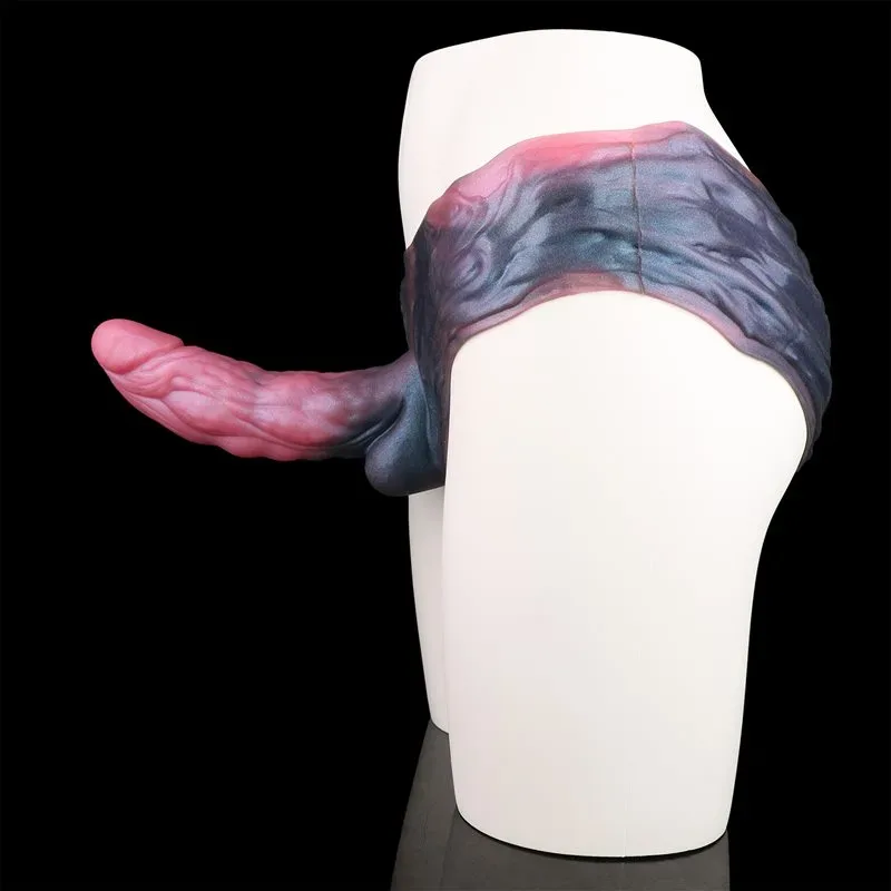 Wearable Fantasy Hollow Penis Pant Liquid Silicone Ribbed Cock Sleeve 7 Wearable Fantasy Hollow Penis Pant Liquid Silicone Ribbed Cock Sleeve 7