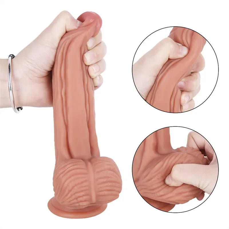 8 IN Ultra Realistic Double Layer Silicone Dildo 4 8 IN Ultra Realistic Double Layer Silicone Dildo 4