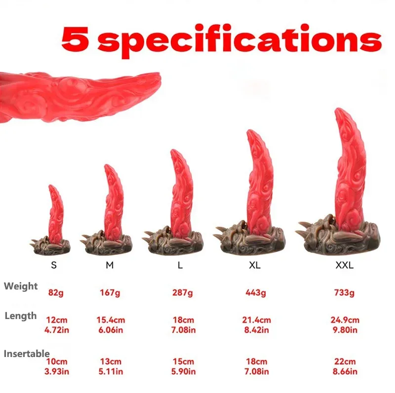 4.7/6/7/8.5/9.8 Inch Premium Silicone Monster Tongue Dildo 1 4.7/6/7/8.5/9.8 Inch Premium Silicone Monster Tongue Dildo 1