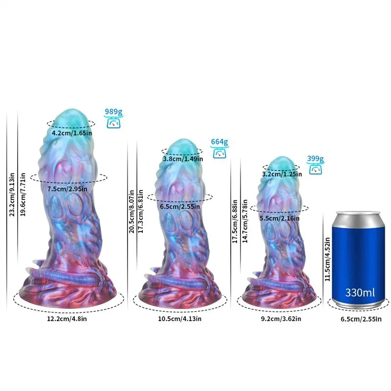 6.5/8/9 Inch Alien Dildo Liquid Silicone Fantasy Exotic Adult Toy 1 6.5/8/9 Inch Alien Dildo Liquid Silicone Fantasy Exotic Adult Toy 1