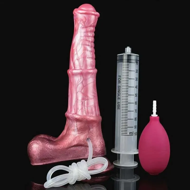 9.5 Inch Ejaculating Horse Dildo Squirting Animal Penis 2 9.5 Inch Ejaculating Horse Dildo Squirting Animal Penis 2