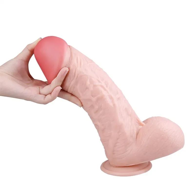 11 IN Big Head PVC Dildo with Powerful Suction Cup 5 11 IN Big Head PVC Dildo with Powerful Suction Cup 5