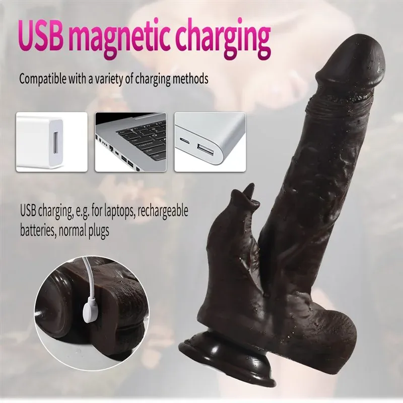 9 Inch Rechargeable Heating Thrusting Dildo Vibrator with Tongue Licking 5 9 Inch Rechargeable Heating Thrusting Dildo Vibrator with Tongue Licking 5