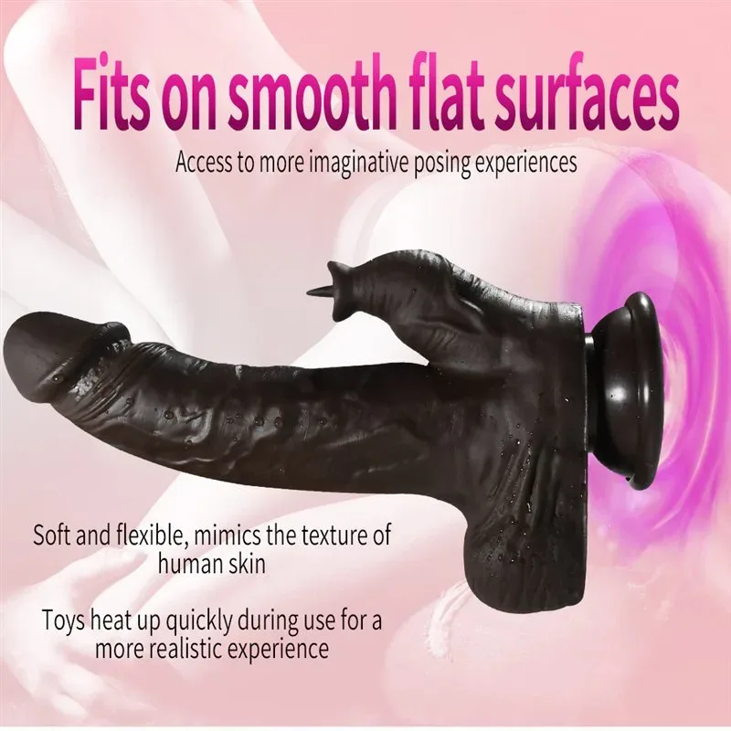 9 Inch Rechargeable Heating Thrusting Dildo Vibrator with Tongue Licking 6 9 Inch Rechargeable Heating Thrusting Dildo Vibrator with Tongue Licking 6