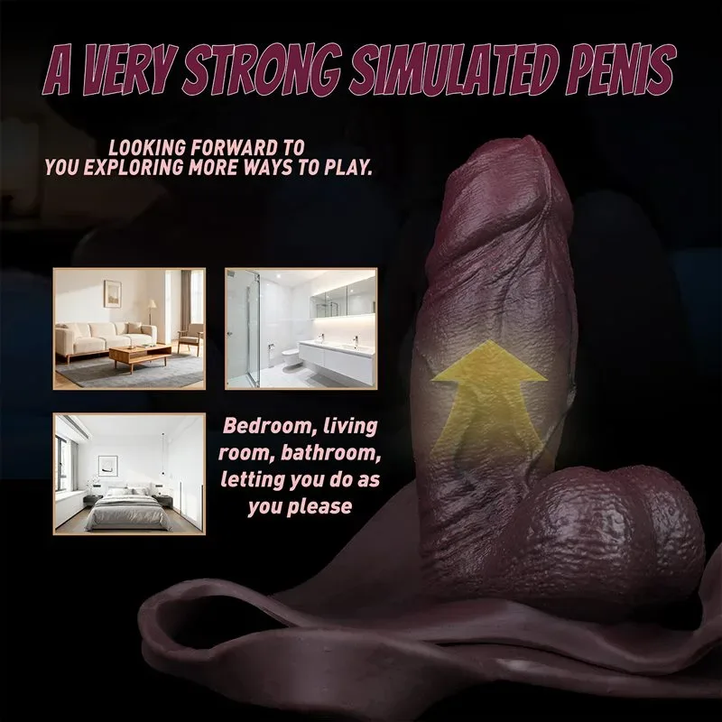 Black Thick Uncut Penis Sleeve Men Hollow Strap-On Thong 5 Black Thick Uncut Penis Sleeve Men Hollow Strap-On Thong 5