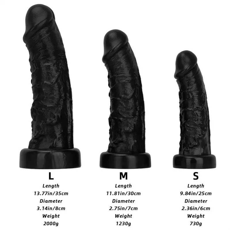 9.8/11.8/13.8 Inch Large Thick Black PVC Dildo Anal Plug 1 9.8/11.8/13.8 Inch Large Thick Black PVC Dildo Anal Plug 1
