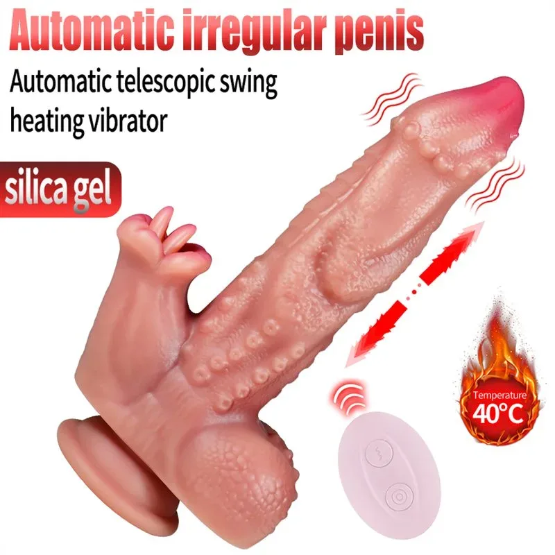 9 Inch Heated Thrusting Vibrating Exotic Dildo With Double Tongue Licking 1 9 Inch Heated Thrusting Vibrating Exotic Dildo With Double Tongue Licking 1
