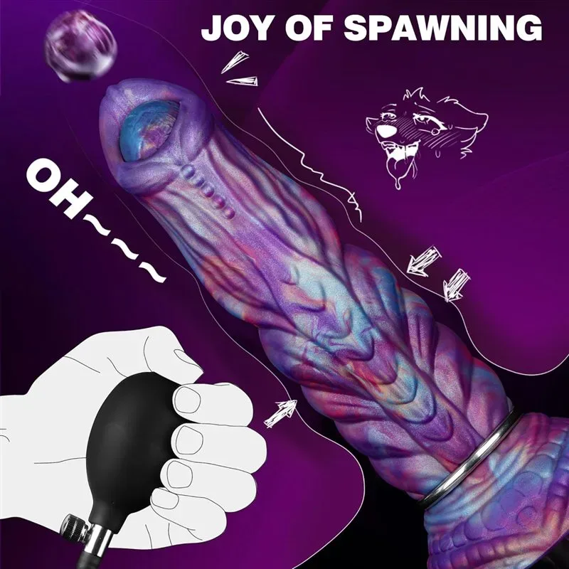 9 Inch Fantasy Silicone Alien Ovipositor Dildo with Eggs 4 9 Inch Fantasy Silicone Alien Ovipositor Dildo with Eggs 4