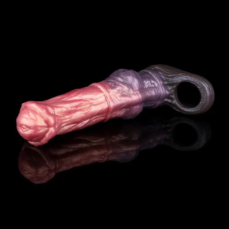 6.9/8.3/10 Inch Horse Cock Sleeve Fantasy Silicone Penis Extender 9 6.9/8.3/10 Inch Horse Cock Sleeve Fantasy Silicone Penis Extender 9