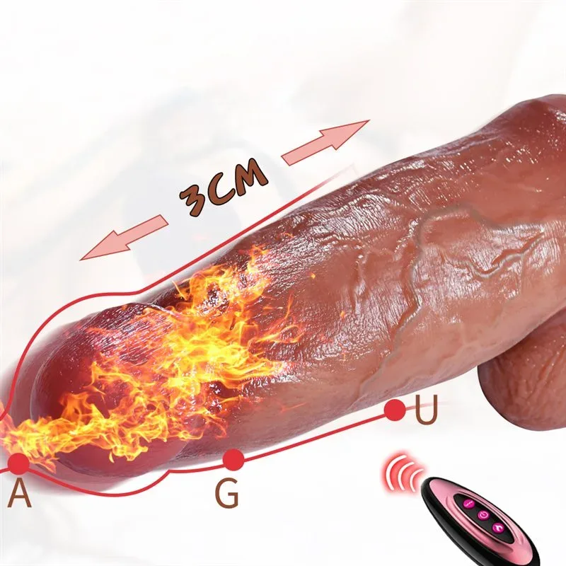 9 Inch 3-IN-1 Huge Thickness Heating Thrusting Vibrating Realistic Dildo 5 9 Inch 3-IN-1 Huge Thickness Heating Thrusting Vibrating Realistic Dildo 5