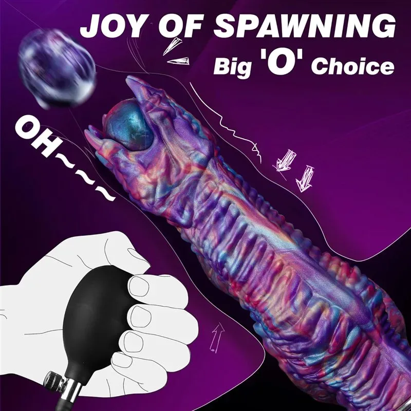 10 Inch Fantasy Knotted Ovipositor Alien Egg Dildo For Adults 4 10 Inch Fantasy Knotted Ovipositor Alien Egg Dildo For Adults 4