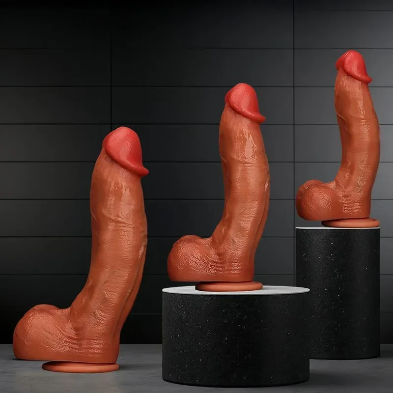 9/10/11.5 Inch Large Liquid Silicone Realistic Feeling Dildo 1
