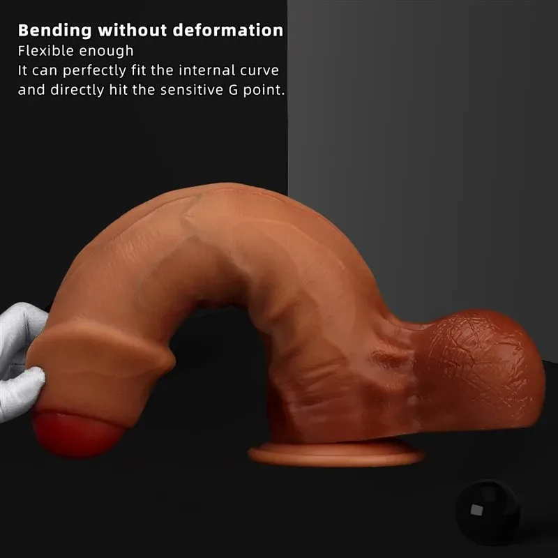 9.5/11/12.5 Inch Big Fat Uncut Liquid Silicone Real Life Like Dildo 4 9.5/11/12.5 Inch Big Fat Uncut Liquid Silicone Real Life Like Dildo 4