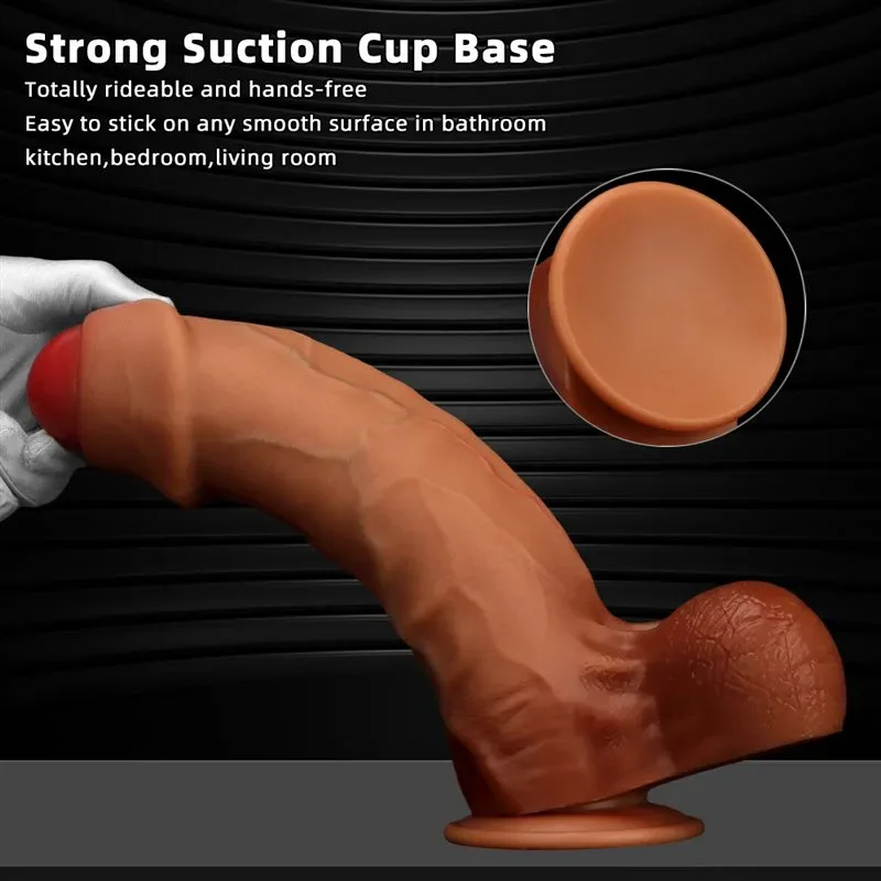 9.5/11/12.5 Inch Big Fat Uncut Liquid Silicone Real Life Like Dildo 5 9.5/11/12.5 Inch Big Fat Uncut Liquid Silicone Real Life Like Dildo 5