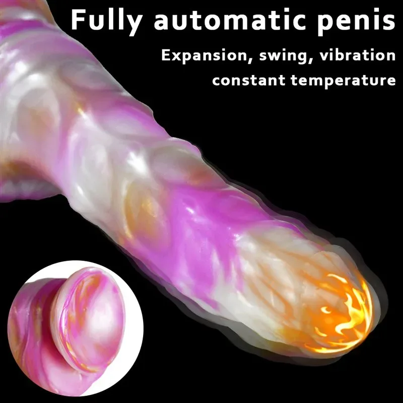 8.5 Inch Heated Thrusting Vibrating Fantasy Dildo Sex Toy 1 8.5 Inch Heated Thrusting Vibrating Fantasy Dildo Sex Toy 1