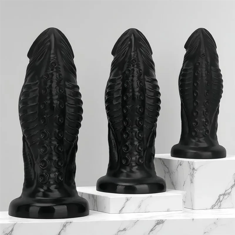 7/8.6/9.8 Inch Black PVC Dildo Big Thickness Anal Plug 2 7/8.6/9.8 Inch Black PVC Dildo Big Thickness Anal Plug 2