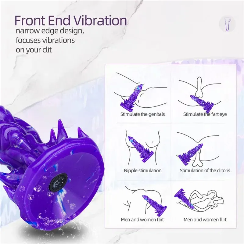 8 Inch One Button Control 10 Vibration Modes Alien Dildo Vibrator 4 8 Inch One Button Control 10 Vibration Modes Alien Dildo Vibrator 4