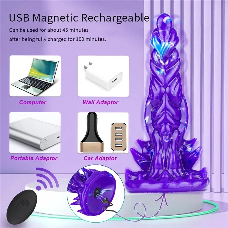 8 Inch One Button Control 10 Vibration Modes Alien Dildo Vibrator 6 8 Inch One Button Control 10 Vibration Modes Alien Dildo Vibrator 6