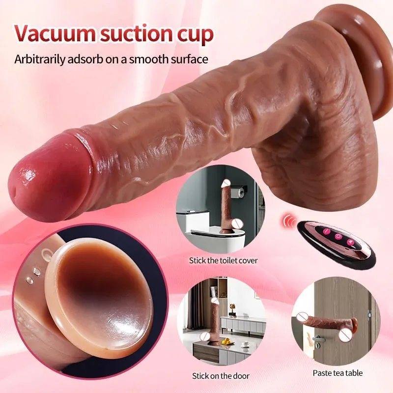 7.6 Inch Textured Realistic Heated Thrusting Vibrating Dildo 5 7.6 Inch Textured Realistic Heated Thrusting Vibrating Dildo 5