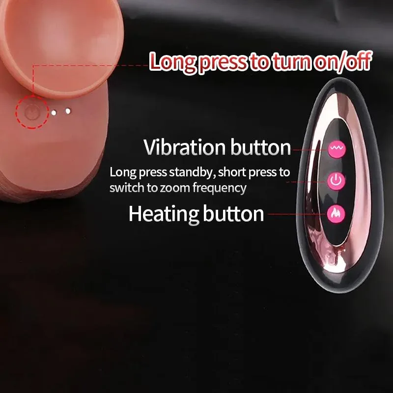 8.6 Inch Thrusting Vibrating Heated Realistic Dildo Vibrator 7 8.6 Inch Thrusting Vibrating Heated Realistic Dildo Vibrator 7
