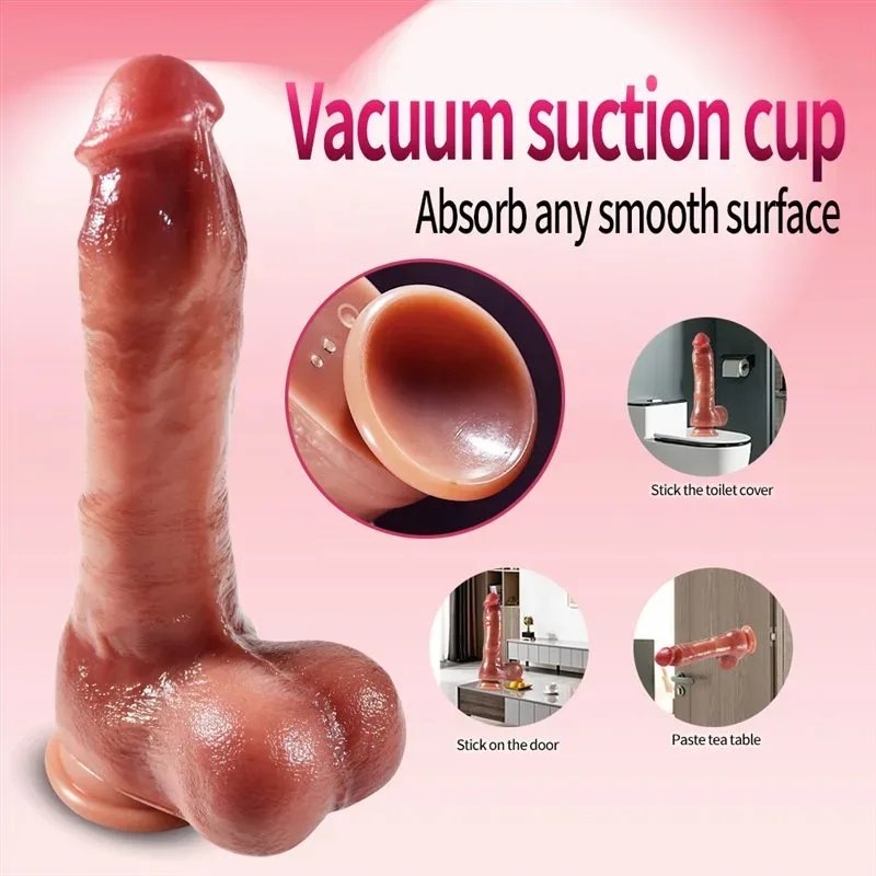 8.5 Inch Liquid Silicone Real Lifelike Heated Dildo Vibrator 6 8.5 Inch Liquid Silicone Real Lifelike Heated Dildo Vibrator 6