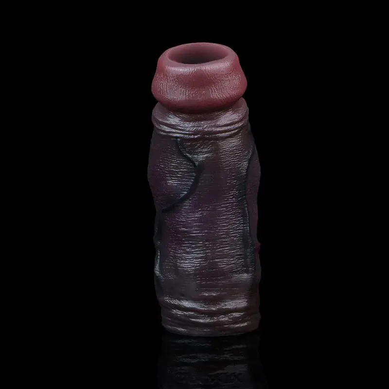 4.1/4.9/6.1 Inch Black Textured Open Ended Penis Sleeve 9 4.1/4.9/6.1 Inch Black Textured Open Ended Penis Sleeve 9