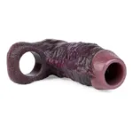 4/4.7/5.9 Inch Black Open Tip Soft Realistic Cock Sleeve - Image 6