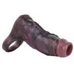 3.9/4.6/5.8/6.5 Inch Black Open Headed Soft Penis Sheath Sleeve - Image 6